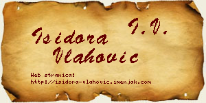 Isidora Vlahović vizit kartica